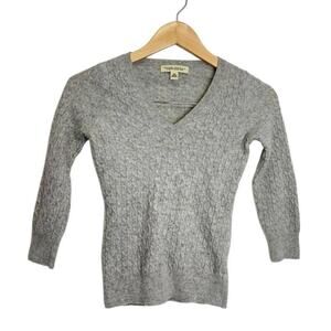 Banana Republic Italian Yarn Gray Wool Blend Cropped Sweater Size XS
